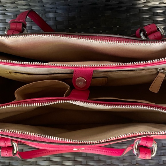 COACH BAG,Coach Rose Red Leather Shoulder Bag,AUTHENTIC COACH BAG - Picture 10 of 17